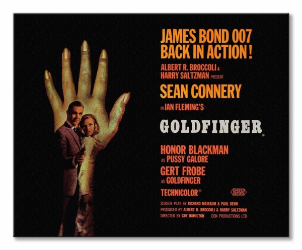 James Bond Goldfinger - obraz na płótnie