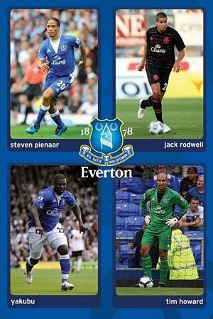 Everton (Rodwell, Yakubu, Pienaar &amp; Howard) - plakat