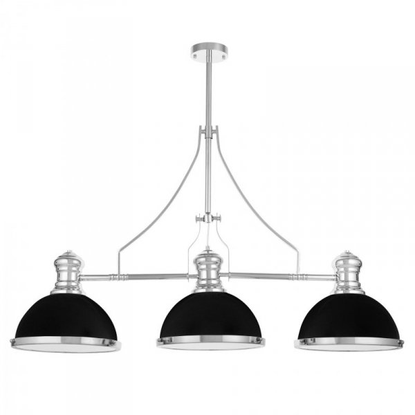 Lampa wisząca - Industrialna Czarna Ettore W3 - dekoracyjne lampy - decoart24.pl