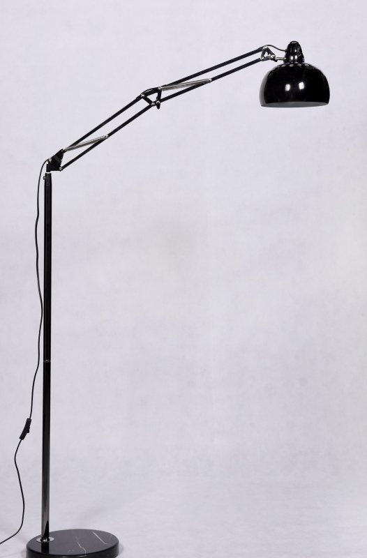 Lampa podłogowa - Stojąca - Czarna Rigorria - nowoczesne lampy - decoart24.pl