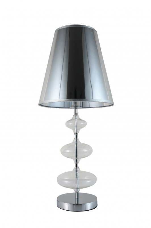 Lampka nocna - Srebrna lampa stołowa Veneziana - dekoracja domu - decoart24.pl