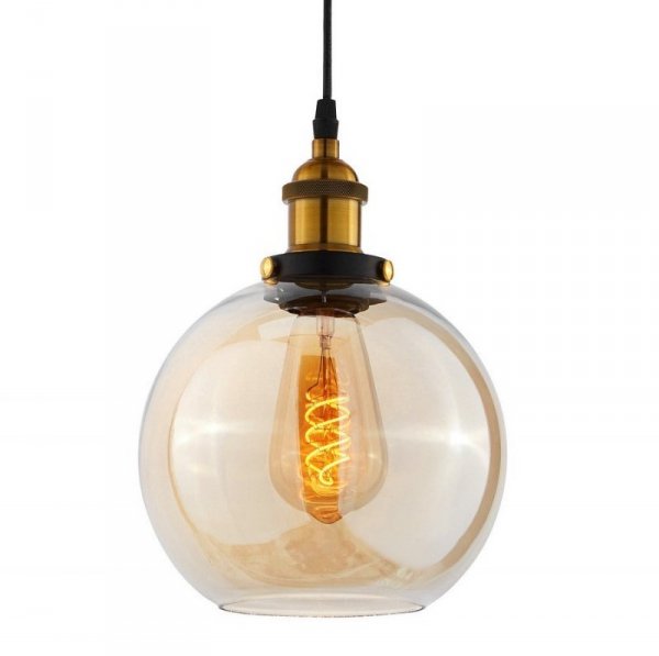 Lampa wisząca - Bursztynowa Loft Navarro - lampy dekoracyjne - decoart24.pl