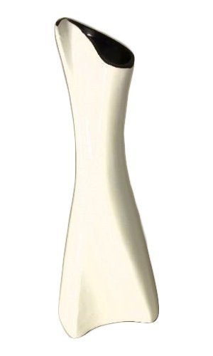 Wazon ceramiczny - Jasnokremowy - 15x14x39cm