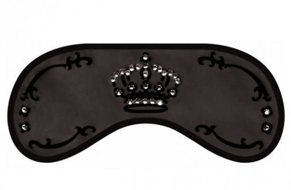 Opaska na Oczy - Wzór Swarovski Crown black