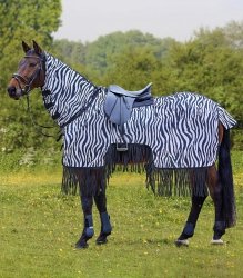 *WALDHAUSEN ZEBRA Derka treningowa siatkowa przeciw owadom z kapturem