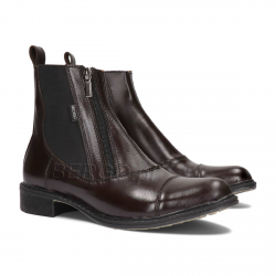 PASCUELLO VERONA Sztyblety jeździeckie z zamkiem BRĄZOWE