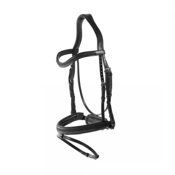DYON PLAITED FLASH NOSEBAND WITH PULL-BACK Ogłowie z plecionym nachrapnikiem szwedzkim&quot;
