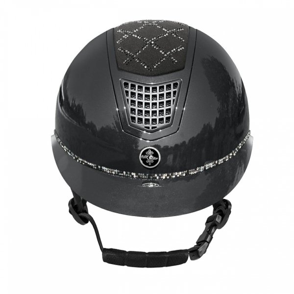 FAIR PLAY QUANTINUM WV SPOTLIGHT SHINY SILVER Kask jeździecki SZEROKI DASZEK
