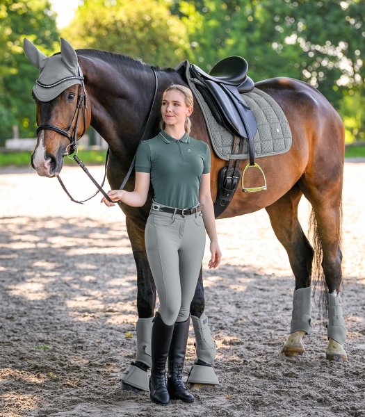 ELT COMFORT RIDE GLAM Bryczesy jeździeckie damskie z silikonowym lejem i wysokim stanem