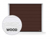 Brama LPU 42 2750 x 2125 mm, Przetłoczenia M, Woodgrain, kolor RAL 8028 brązowy + prowadzenie Z