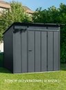 Domek ogrodowy z dachem dwuspadowym „Berry” model „Classic” typ 2, RAL 7016, antracytowy