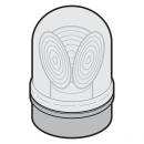 Lampa obrotowa 230 V AC, kolor czerwony