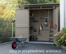 Domek ogrodowy z dachem dwuspadowym „Berry” model „Modern” typ 1