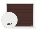 Brama LPU 42 2375 x 2125 mm, Przetłoczenia M, Silkgrain, kolor RAL 8028 brązowy + prowadzenie Z