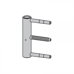 Część górna zawiasu rolkowego 180 mm