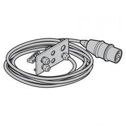 Kabel sieciowy z kołnierzem do sterowań 4xx R, 400 V, długość 2000 mm