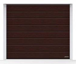 Brama LPU 42 6000 x 2250 mm, Przetłoczenia M, Decograin, Rosewood + prowadzenie N
