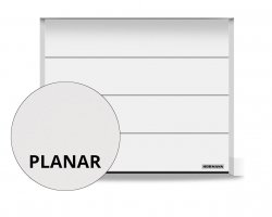 Brama RenoMatic 2500 x 1900 mm, Przetłoczenia L, Planar, kolor CH 9016 Matt deluxe biały + prowadzenie Z