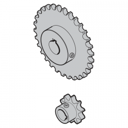 Koło łańcuchowe 1”, z = 10, Ø 40 mm, do wału napędowego K20–K40/4