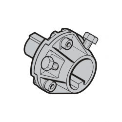 Sprzęgło mechaniczne WA 400 / 500 do wału pustego Ø 40 mm z rowkiem 8,2 mm, stal spiekana. Śruby M8×16 tylko do jednorazowego użycia (poz. 1.37)
