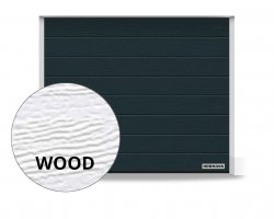 Brama RenoMatic 4000 x 2125 mm, Przetłoczenia M, Woodgrain, kolor RAL 7016 antracytowy + prowadzenie Z