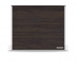 Brama RenoMatic 3500 x 2500 mm, Przetłoczenia M, Decocolor, Night Oak + prowadzenie N