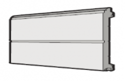 Panel górny bramy IsoMatic 42/20mm, przetłoczenie M