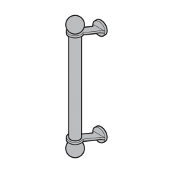 Uchwyt 11-1, stal nierdzewna matowana, rozstaw 210 mm, długość 285 mm