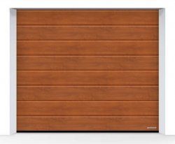 Brama LPU 42 4000 x 2000 mm, Przetłoczenia M, Decograin, Golden Oak + prowadzenie Z