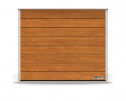 Brama RenoMatic 2500 x 1900 mm, Przetłoczenia M, Decocolor, Golden Oak + prowadzenie Z