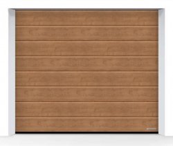 Brama LPU 42 2500 x 2000 mm, Przetłoczenia M, Decograin, Winchester Oak + prowadzenie Z