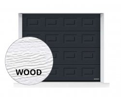 Brama LPU 42 2750 x 2125 mm, Kasetony S, Woodgrain, kolor RAL 7016 antracytowy + prowadzenie Z