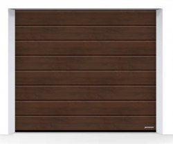 Brama LPU 42 2500 x 1900 mm, Przetłoczenia M, Decograin, Dark Oak + prowadzenie Z