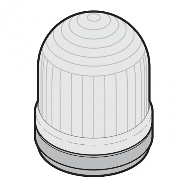 Lampa błyskowa 230 V AC, kolor czerwony