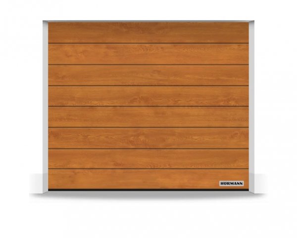 Brama RenoMatic 2375 x 2000 mm, Przetłoczenia M, Decocolor, Golden Oak + prowadzenie Z