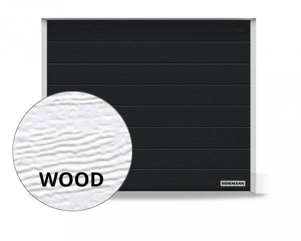 Brama RenoMatic 5000 x 2125 mm, Przetłoczenia M, Woodgrain, kolor CH 703 antracytowy z efektem metalicznym + prowadzenie N