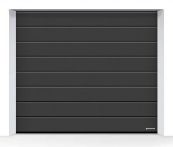 Brama LPU 42 5000 x 2125 mm, Przetłoczenia M, Decograin, Titan Metallic CH 703 + prowadzenie N