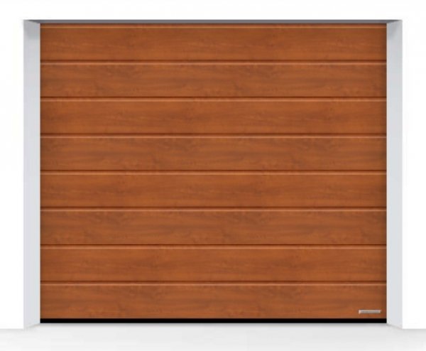 Brama LPU 42 5000 x 2250 mm, Przetłoczenia M, Decograin, Golden Oak + prowadzenie N
