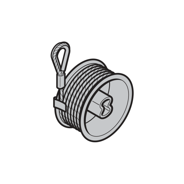 Bęben linowy z linką do prowadzenia typu N, lewy