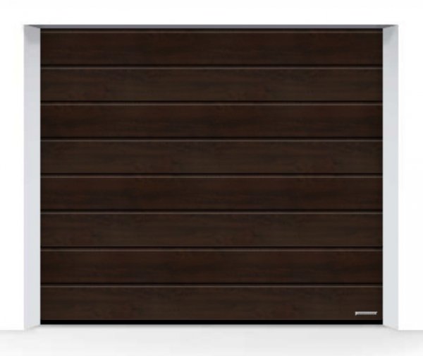 Brama LPU 42 5500 x 2250 mm, Przetłoczenia M, Decograin, Night Oak + prowadzenie N
