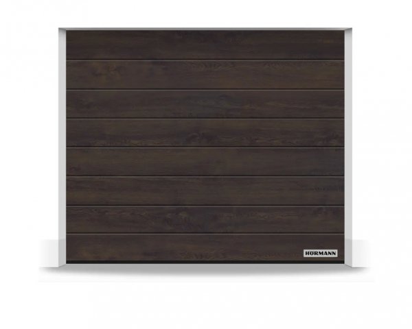Brama RenoMatic 2750 x 2125 mm, Przetłoczenia M, Decocolor, Night Oak + prowadzenie Z