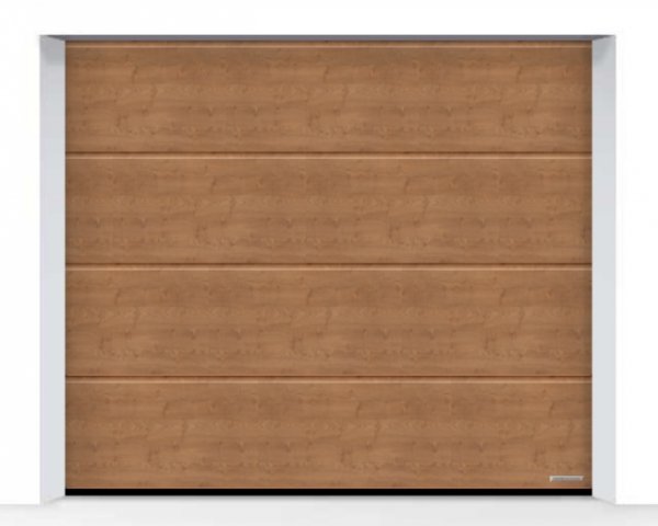 Brama LPU 42 6000 x 2000 mm, Przetłoczenia L, Decograin, Winchester Oak + prowadzenie N