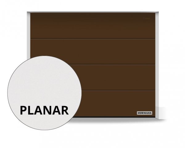Brama RenoMatic 2440 x 2080 mm, Przetłoczenia L, Planar, kolor CH 8028 Matt deluxe brązowy + prowadzenie Z