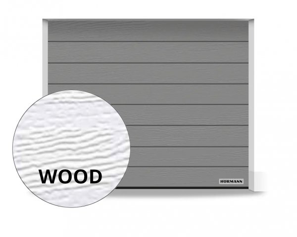 Brama RenoMatic 2500 x 2250 mm, Przetłoczenia M, Woodgrain, kolor RAL 9007 szare aluminium + prowadzenie Z