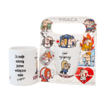 Kubek ceramiczny w ozdobnym opakowaniu z napisem Kubek najlepszej bizneswoman - szefowa