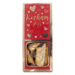 Pyszne krówki ciągutki w złotym opakowaniu z napisem Kocham Cię