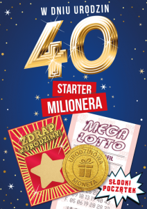 Karnet w Dniu 40 Urodzin Słodki poczatek