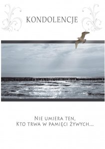 Karnet okolicznościowy z kopertką Kondolencje
