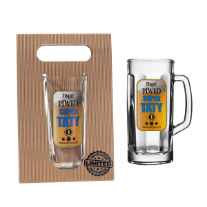 Kufel do piwa w ozdobnym opakowaniu eco.Zimne piwko Kochangeo Taty - 500ml