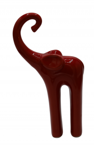 SŁOŃ CERAMICZNY CZERWONY DUŻY 15,4x7,7x30,5 cm